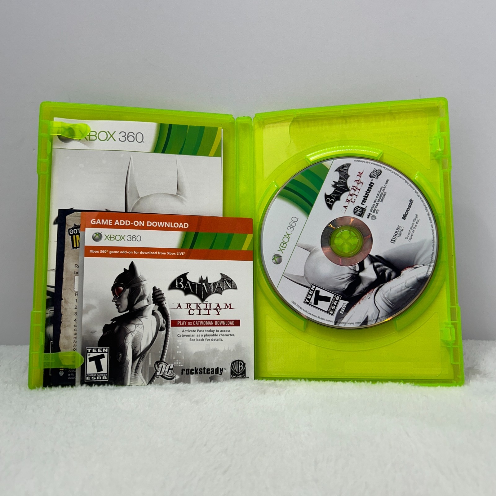 Batman Arkham City Xbox 360 Complete CIB Manual WB Games