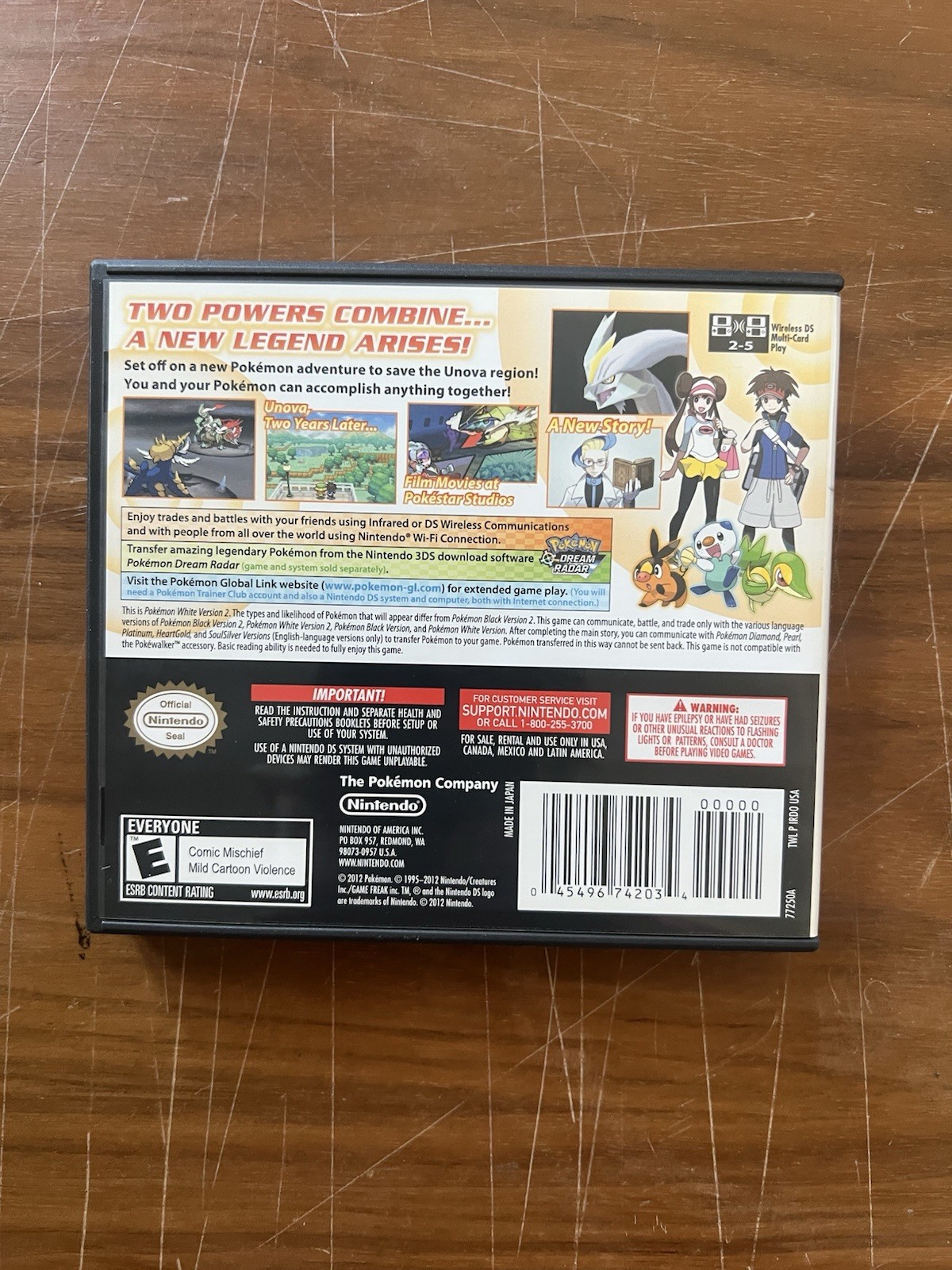 Nintendo DS Pokémon White Version 2 CIB Mint Condition