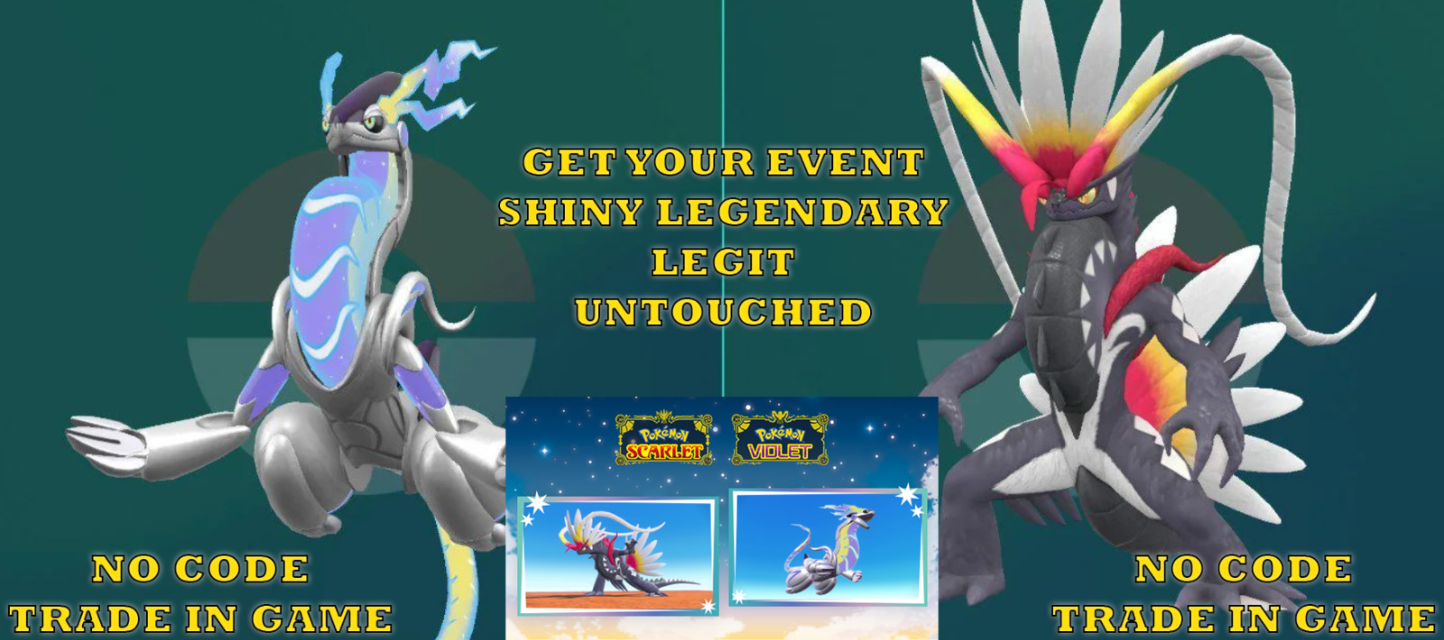 EXCLUSIVE SHINY KORAIDON / MIRAIDON – 2025 – 💎 LEGIT ✅ UNTOUCHED ⚡ FAST TRADE