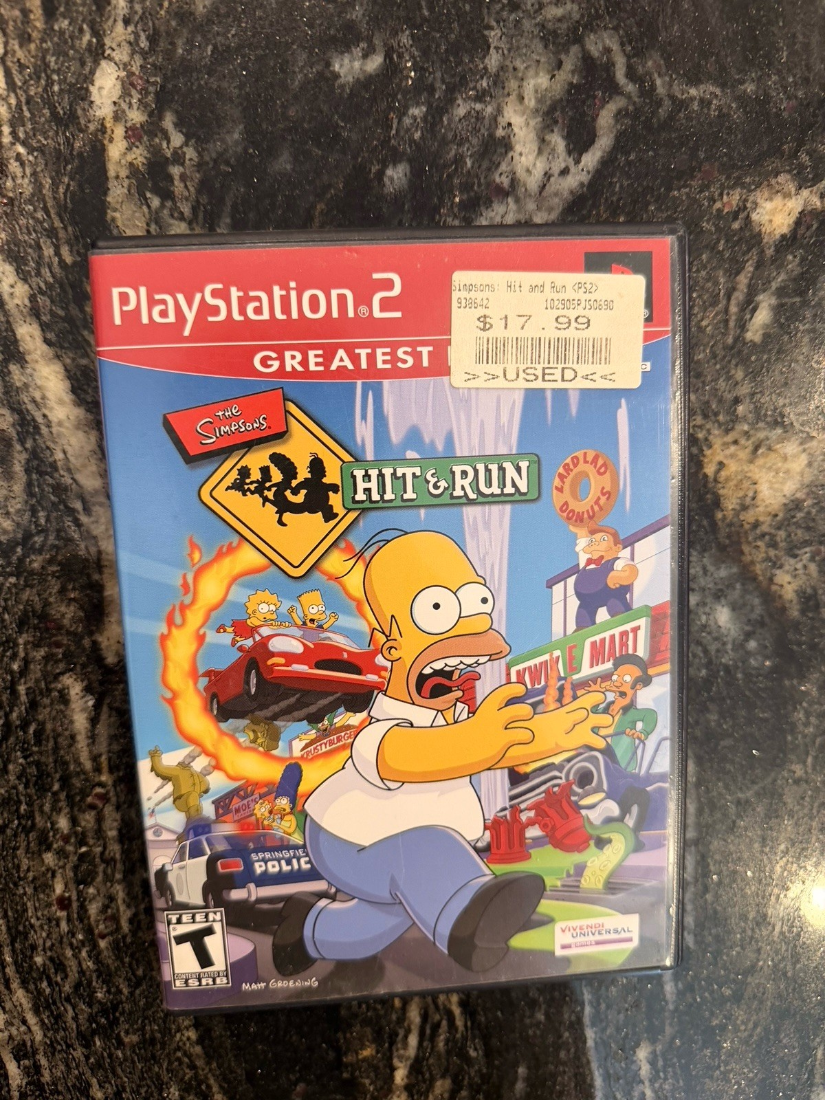 The Simpsons Hit And Run CIB PlayStation 2 PS2 Greatest Hits Complete W Manual