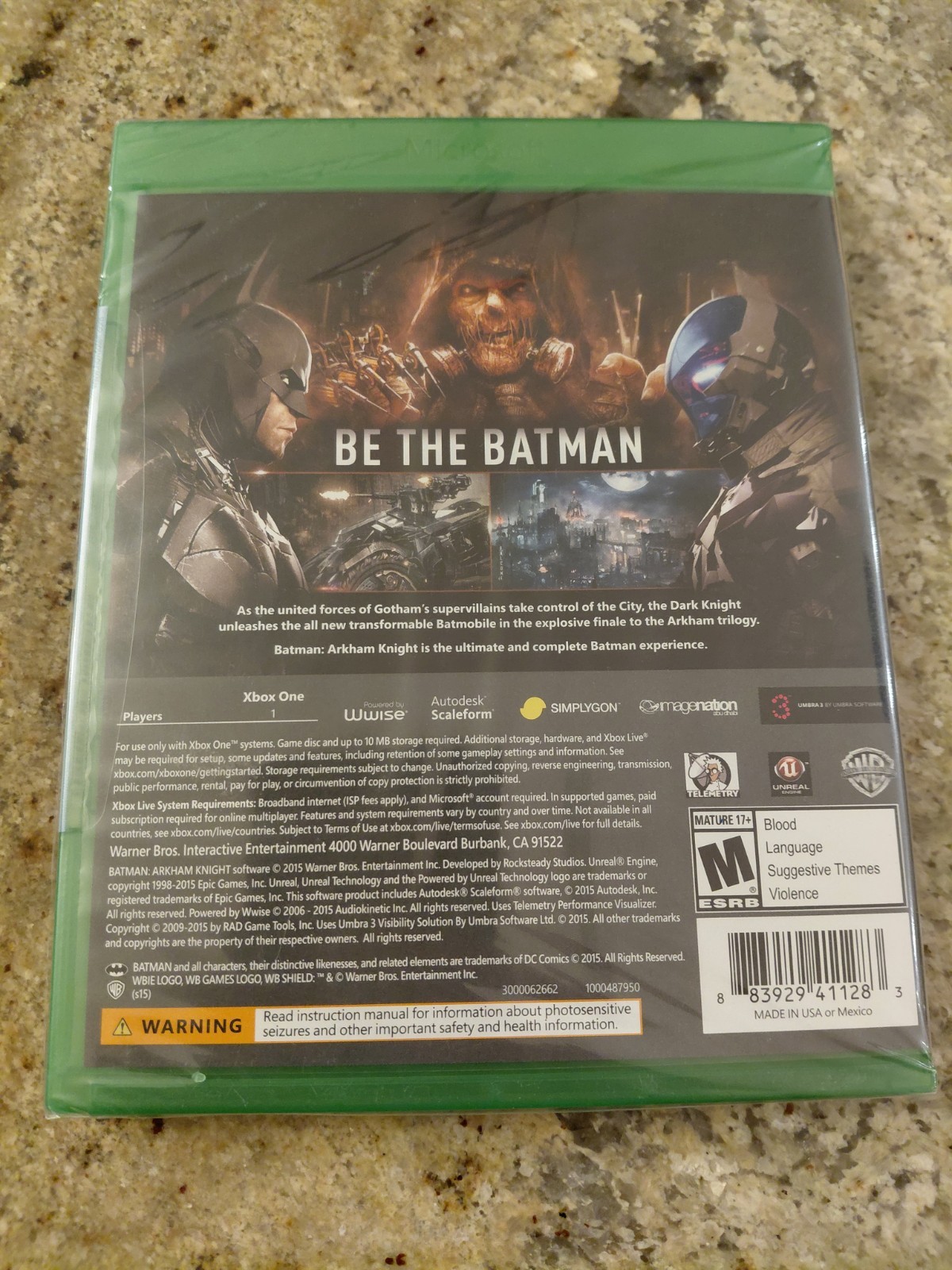 New Sealed Batman Arkham Knight Microsoft Xbox One