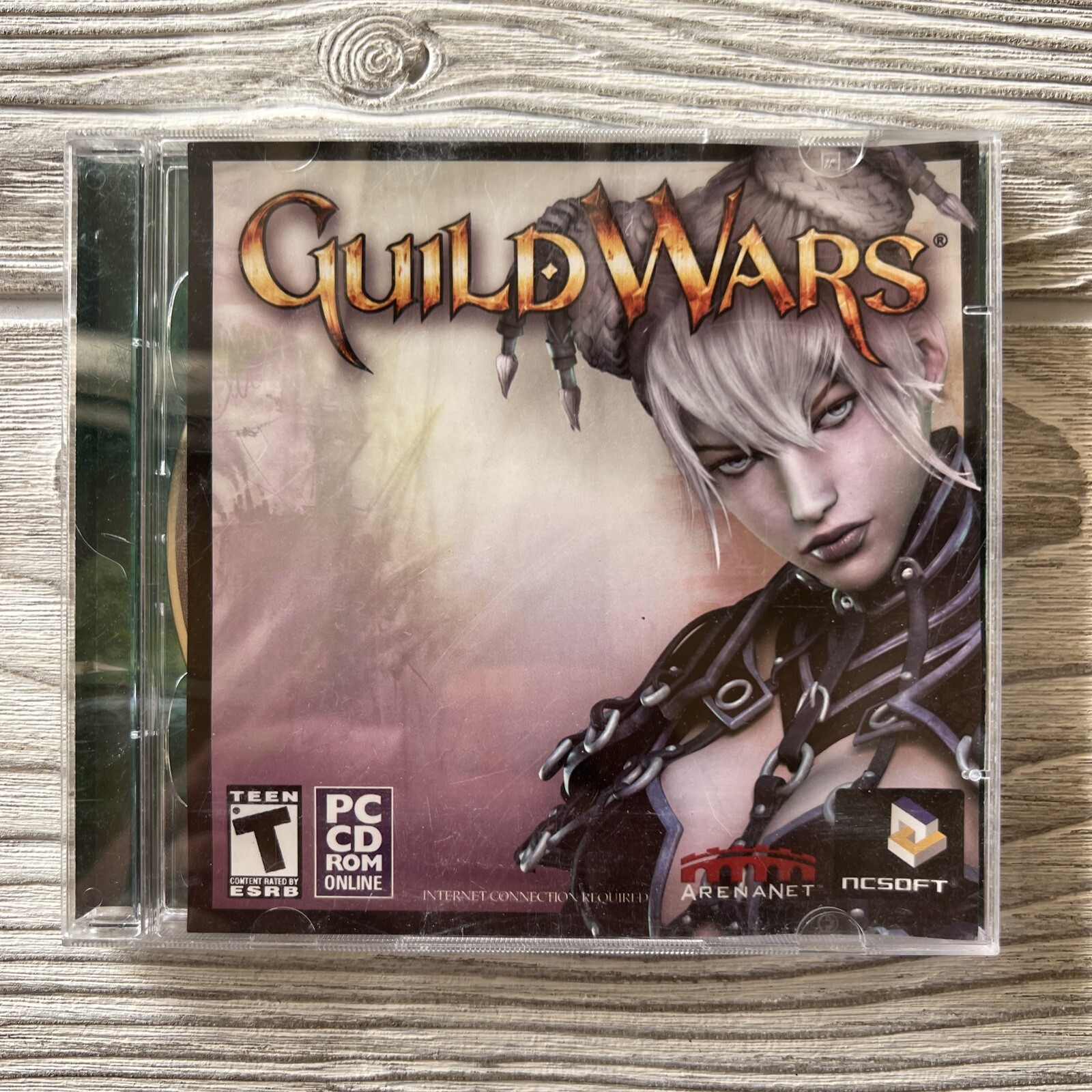 2005 Guild Wars PC 2 Disc CD Rom Video Game T Teen Violence Jewel VG 2 Disc’s EX
