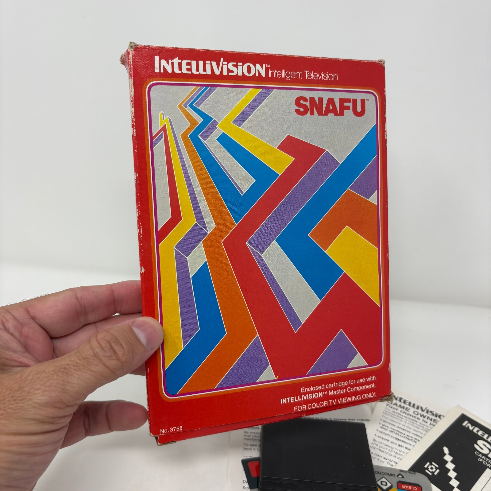 Intellivision Snafu (1981) Complete In Box With Manual & Overlays, Mattel Vtg