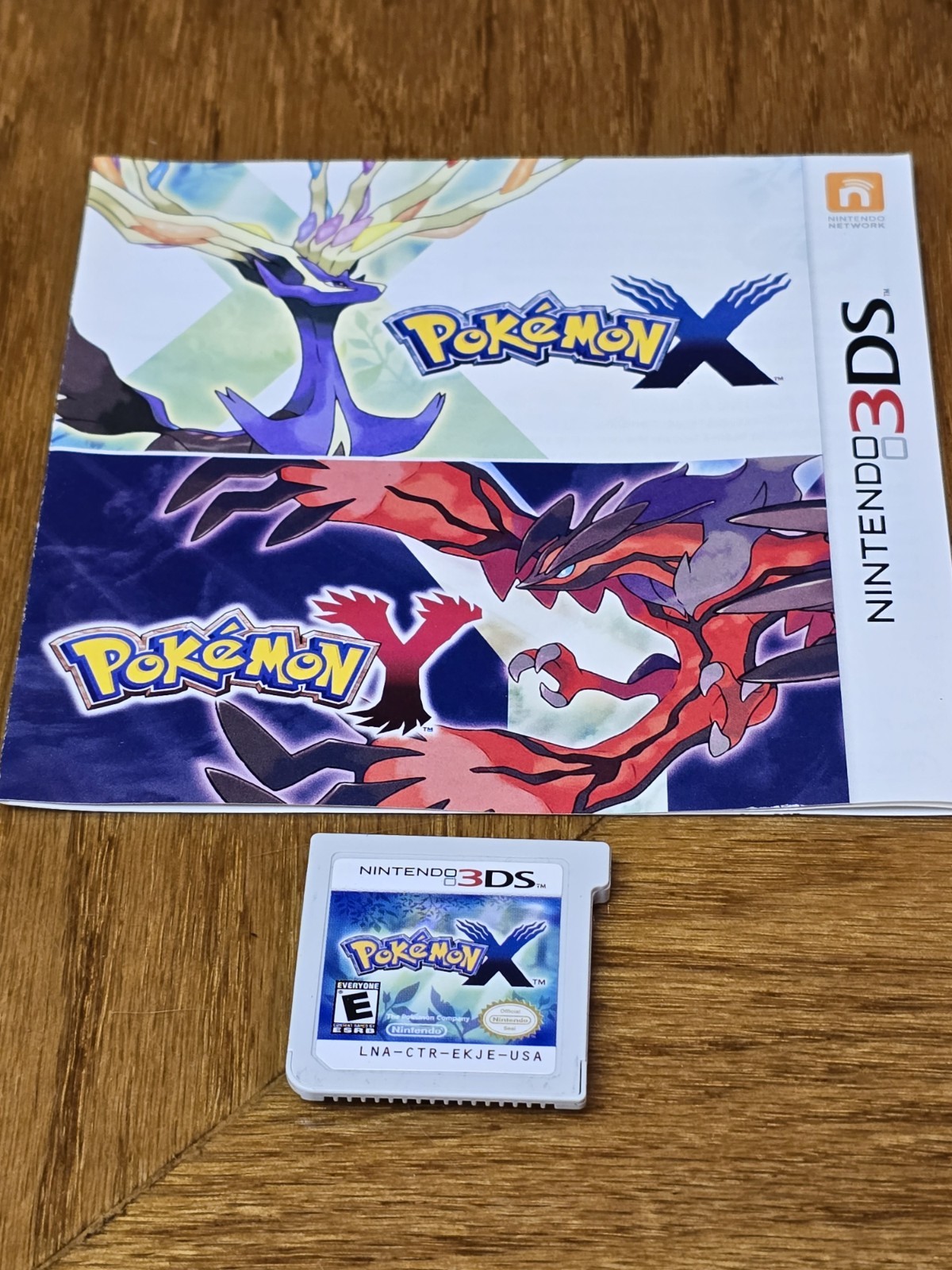 Pokemon X (Nintendo 3DS, 2013) Cartridge, Manual & Inserts ONLY Tested