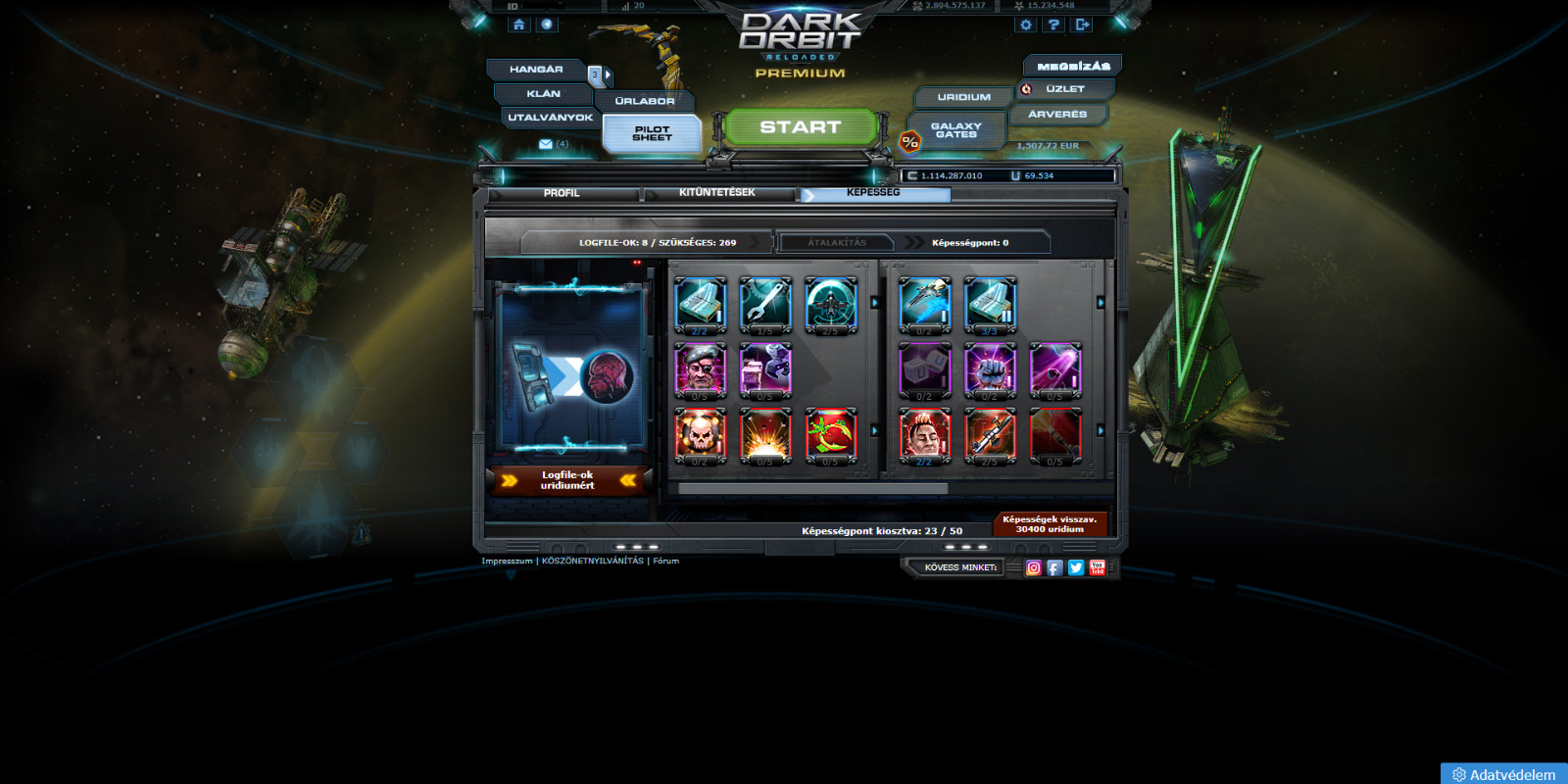 Darkorbit HU1 /LVL20/FULL LF-4/APIS