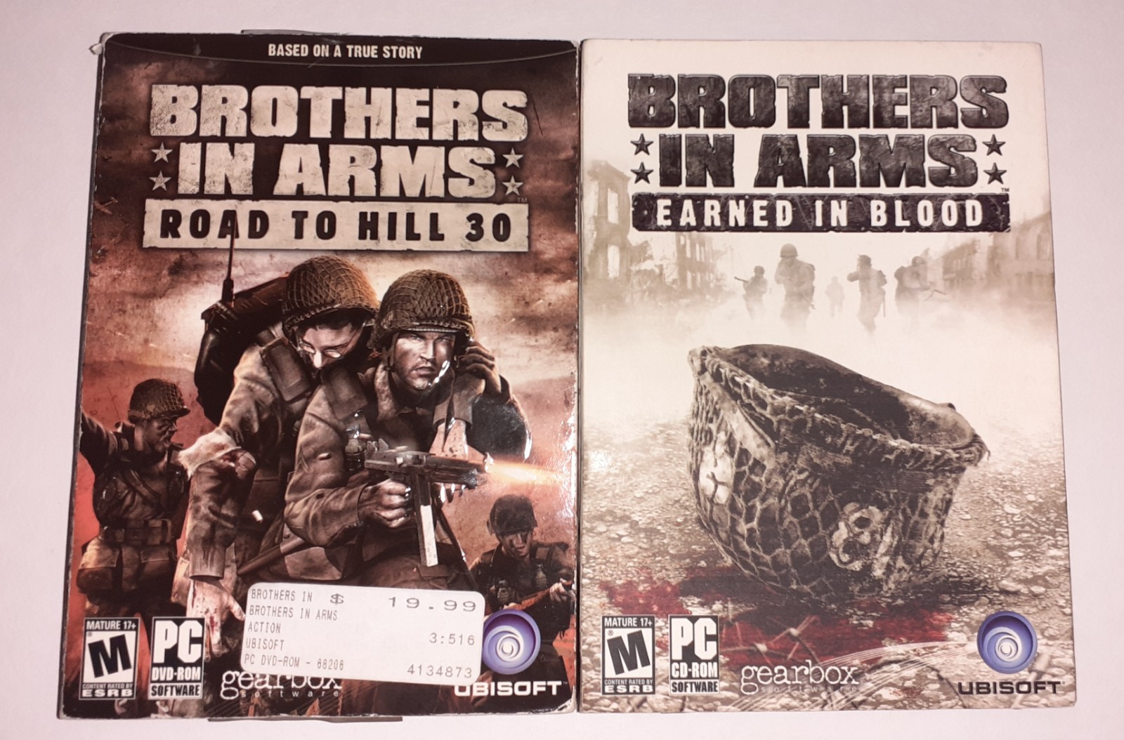 Brothers in Arms Road to Hill 30 & Earned in Blood PC Small Box