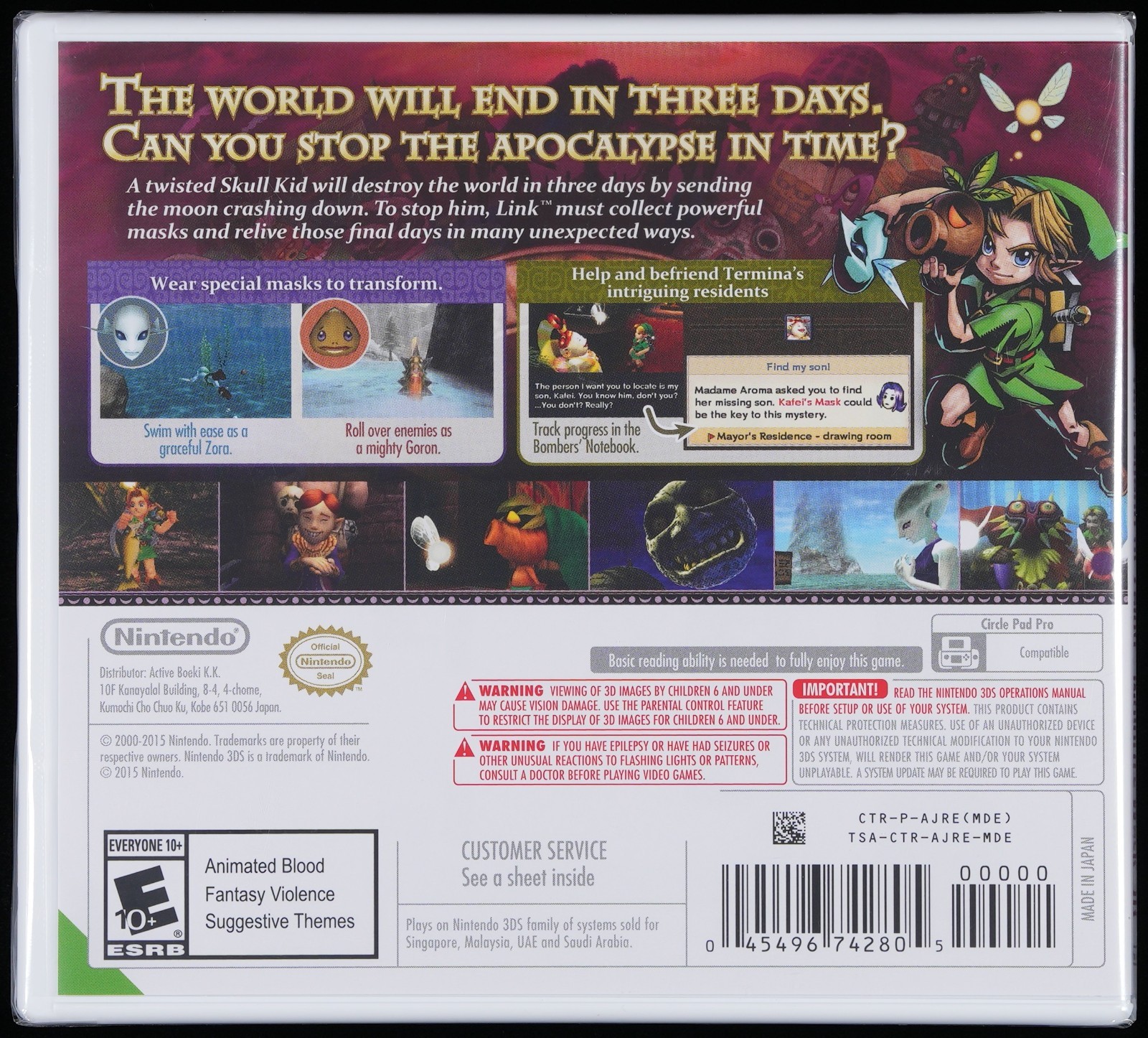 The Legend of Zelda: Majora’s Mask 3D – Factory Sealed – PSA 9.8 A++