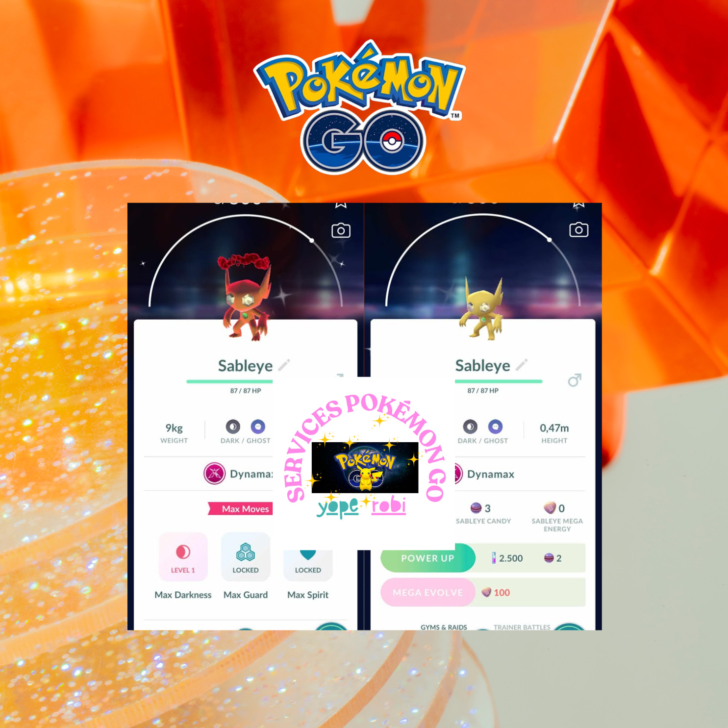 Pokémon Go | Shiny Dynamax Sableye | Mini PTC Or Trade 20K Stardust