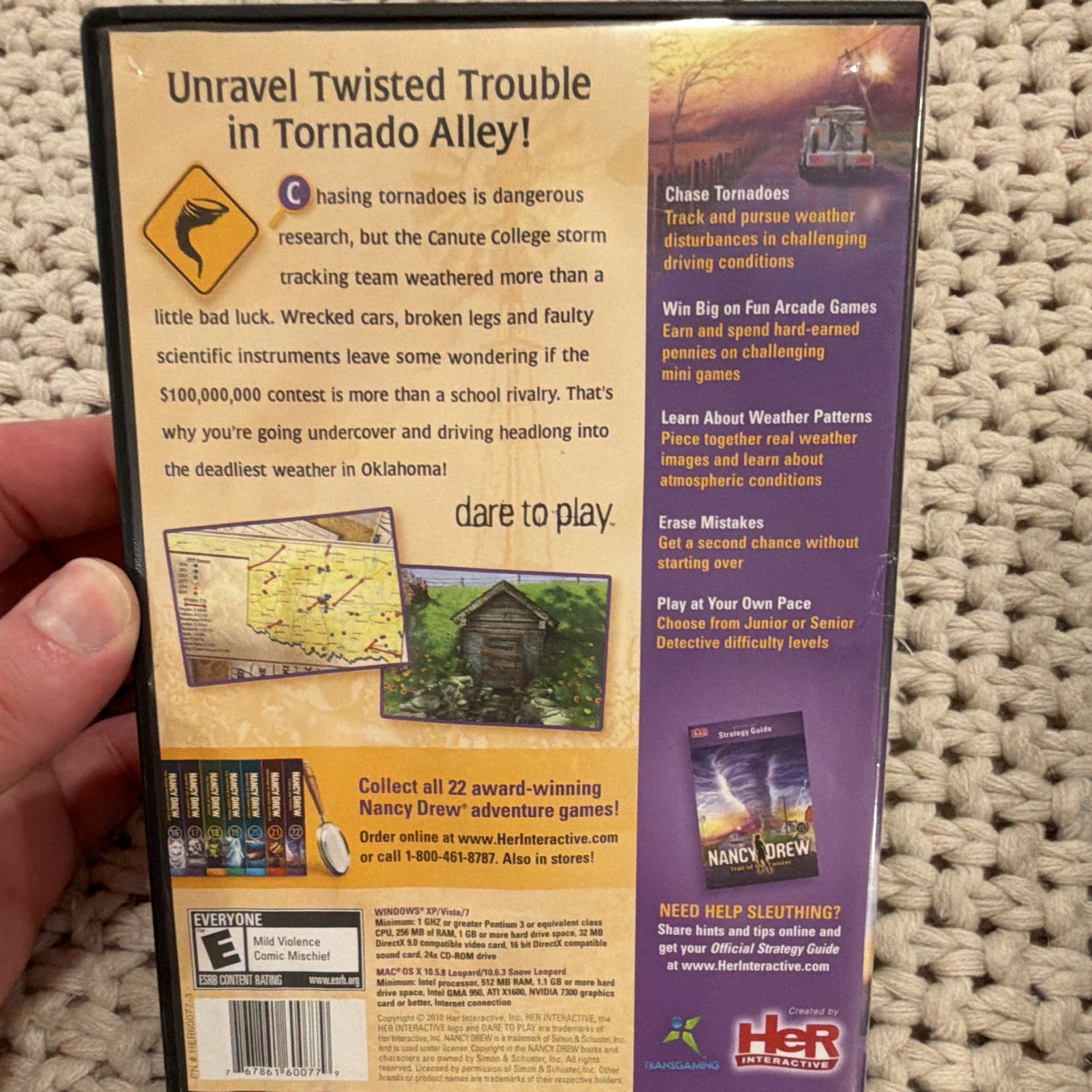Her Interactive Nancy Drew PC CD-ROM Lot 3 w/ Manual: Twister, Malloy, WaterEdge