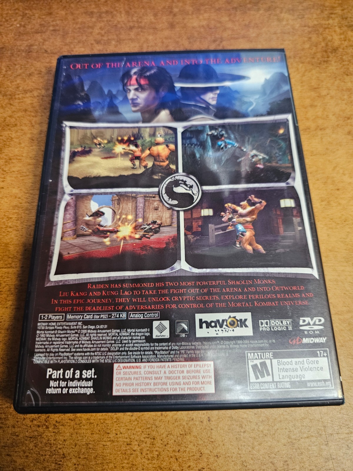 Mortal Kombat Kollection (Sony PlayStation 2, 2008)(COMPLETE)(TESTED)
