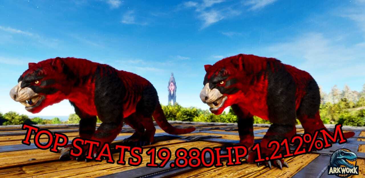 ARK Survival Ascended Thylacoleo New Top Stats PVE PS5/XBOX/PC