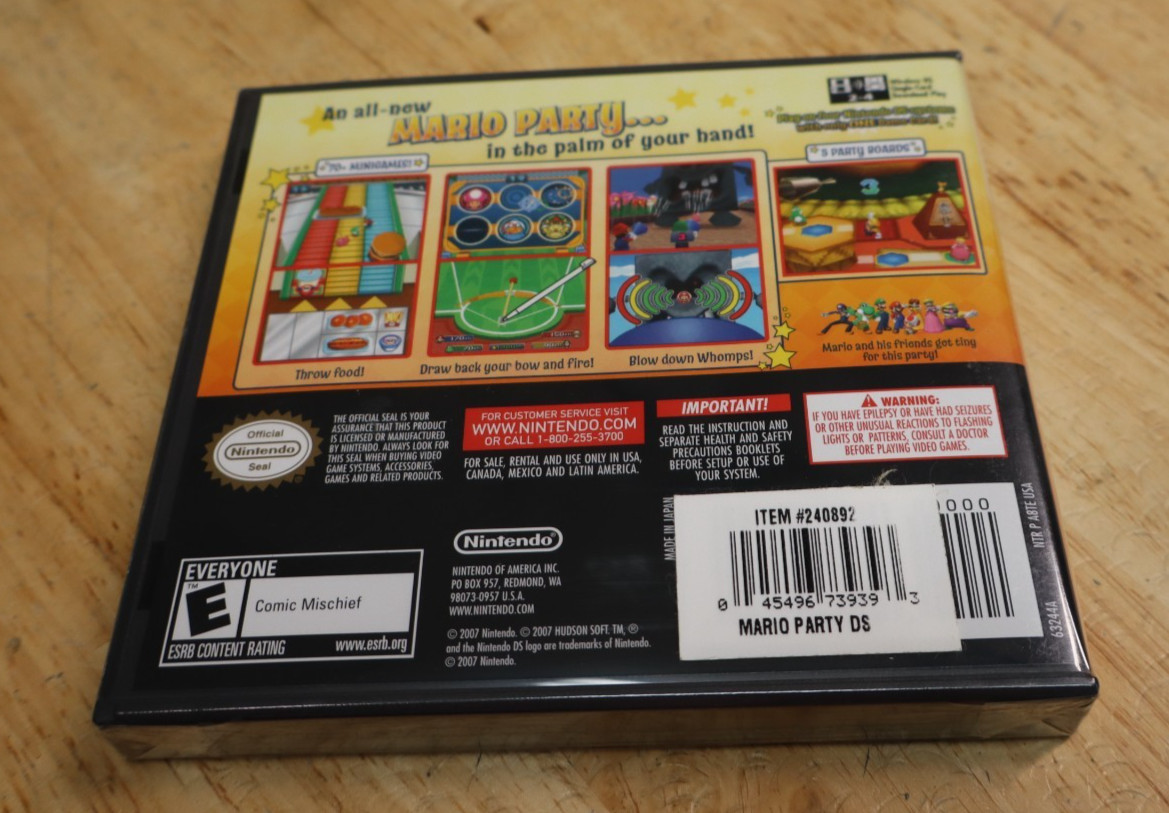 Mario Party DS (Nintendo DS, 2007) Brand New Sealed No Rips Or Tears