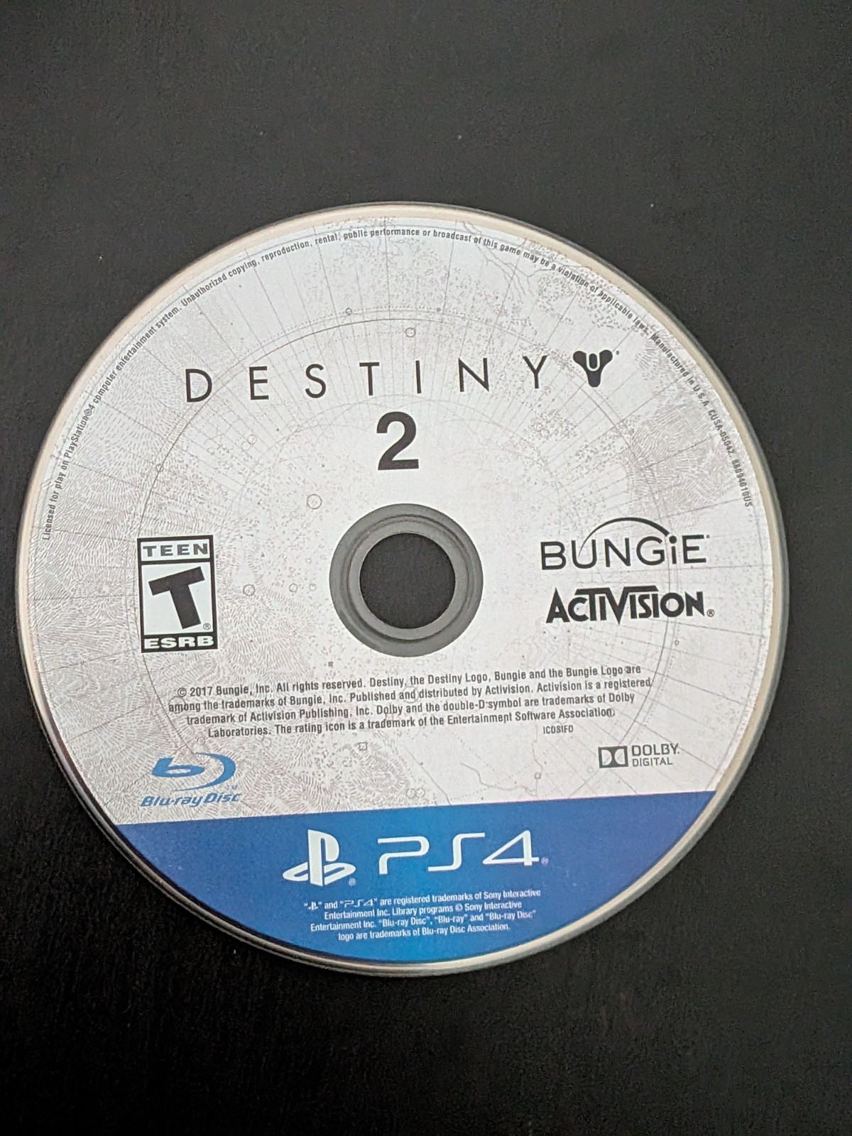 Destiny 2 – Standard Edition (Sony PlayStation 4, 2017) No Case Bungie Game Disc