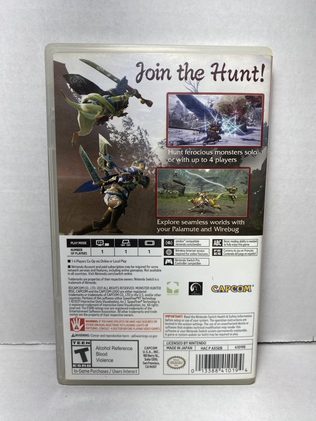 Monster Hunter Rise Nintendo Switch Standard Edition Tested Free Shipping