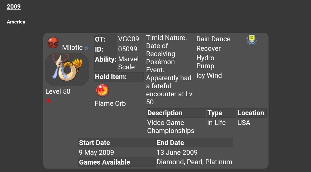🌟2009 Shiny Milotic Event Untouched | Pokemon Sword & Shield🌟