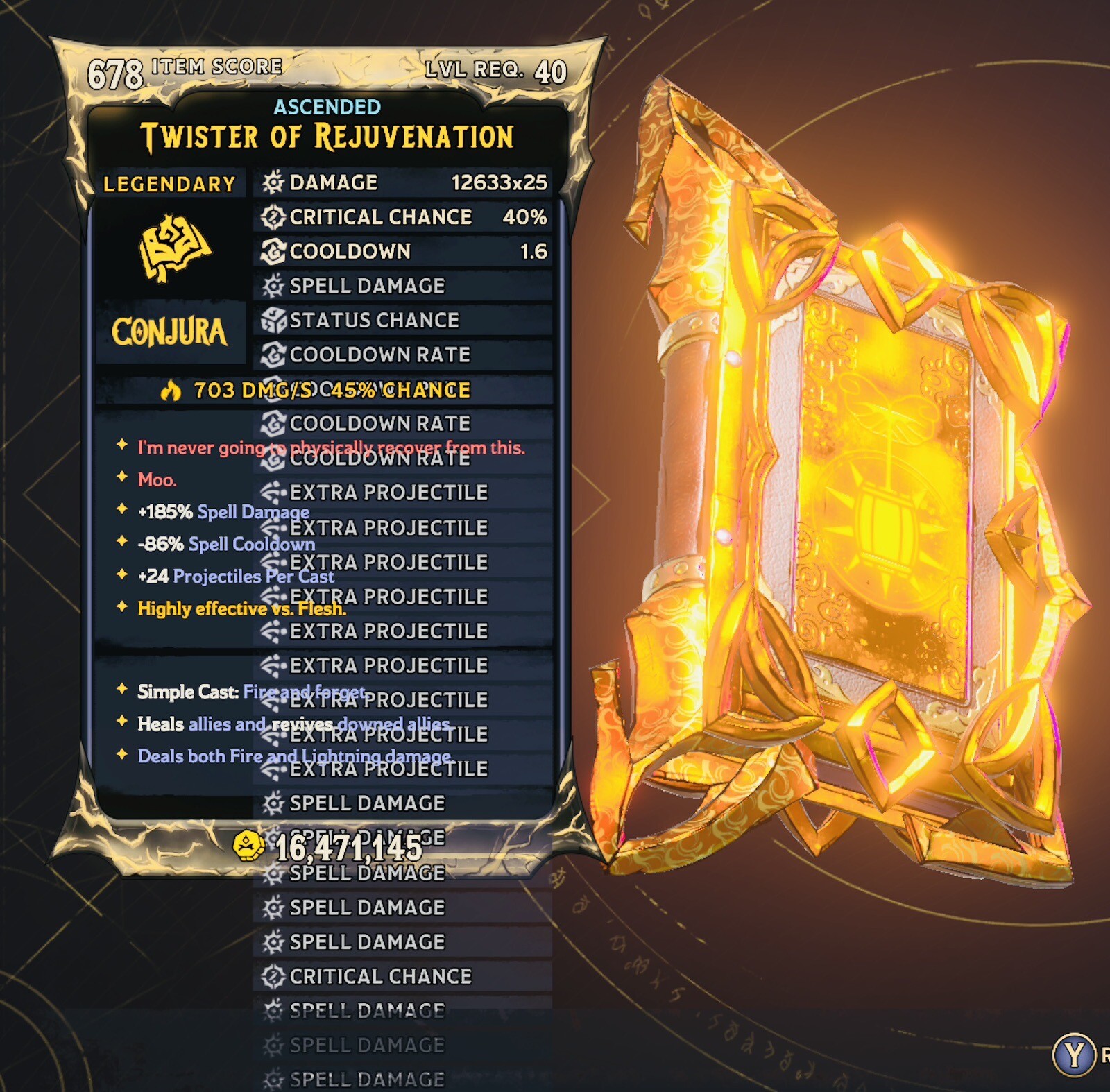 Tiny Tinas Wonderlands Level 40 Godmode 10 Modded Spells XBOX ONE X/S PS4 PS5 PC