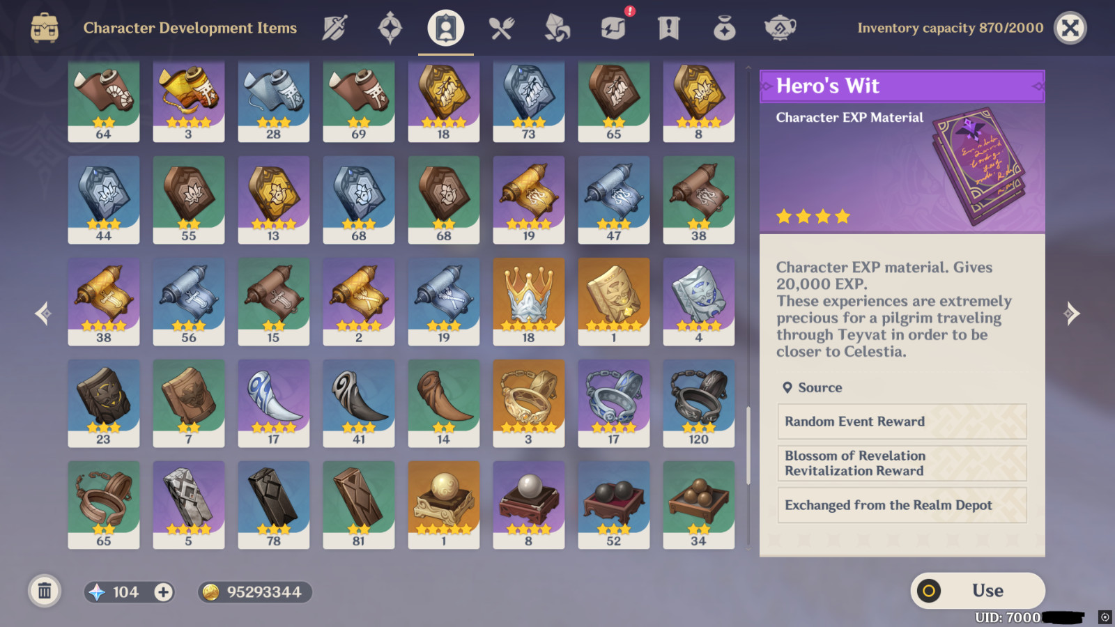 Genshin Impact AR60 [EU] Day 1 OG account w/ Festering Desire + TONS WELL BUILD!