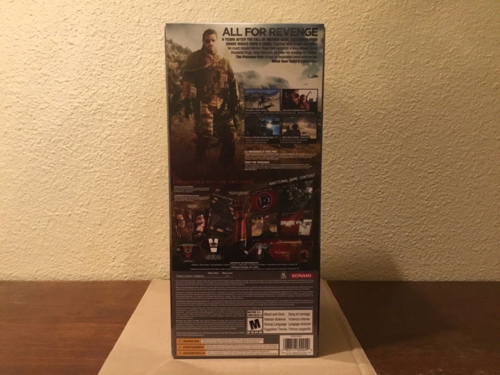 XBOX ONE METAL GEAR SOLID V THE PHANTOM PAIN COLLECTOR’S EDITION-NEW/UNOPENED