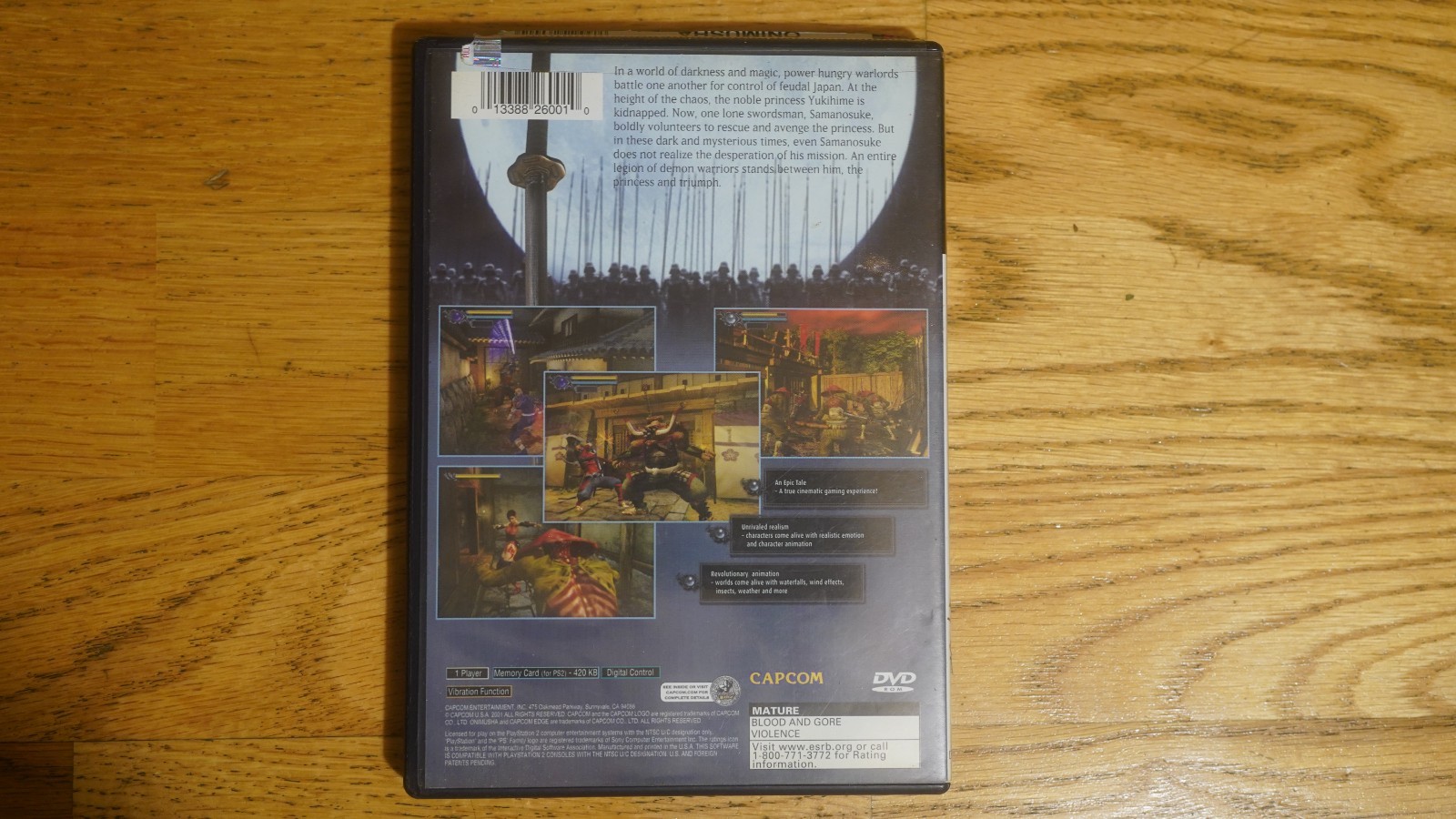 Onimusha: Warlords (Sony PlayStation 2, 2001) COMPLETE/OPENED