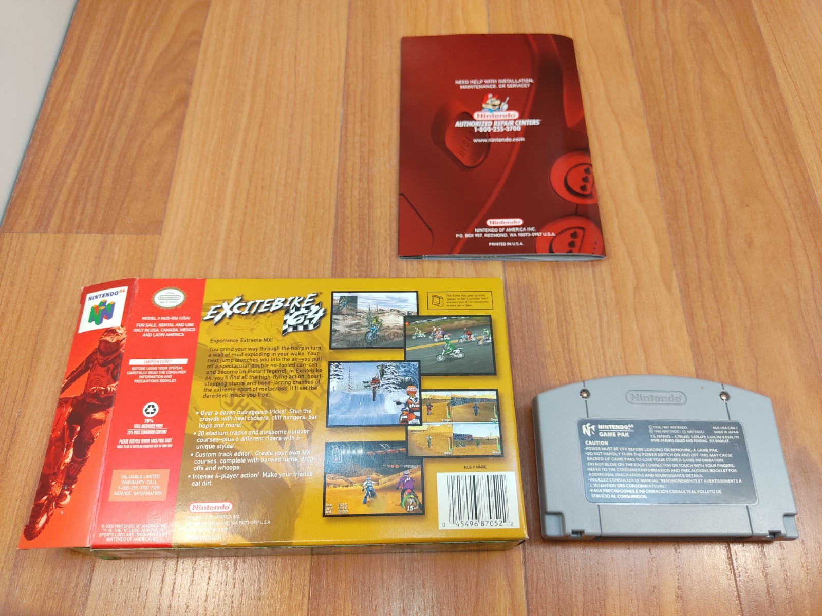 MINTY BOX CIB Excitebike 64 complete in nintendo n64 CLEAN Collector lot vgc