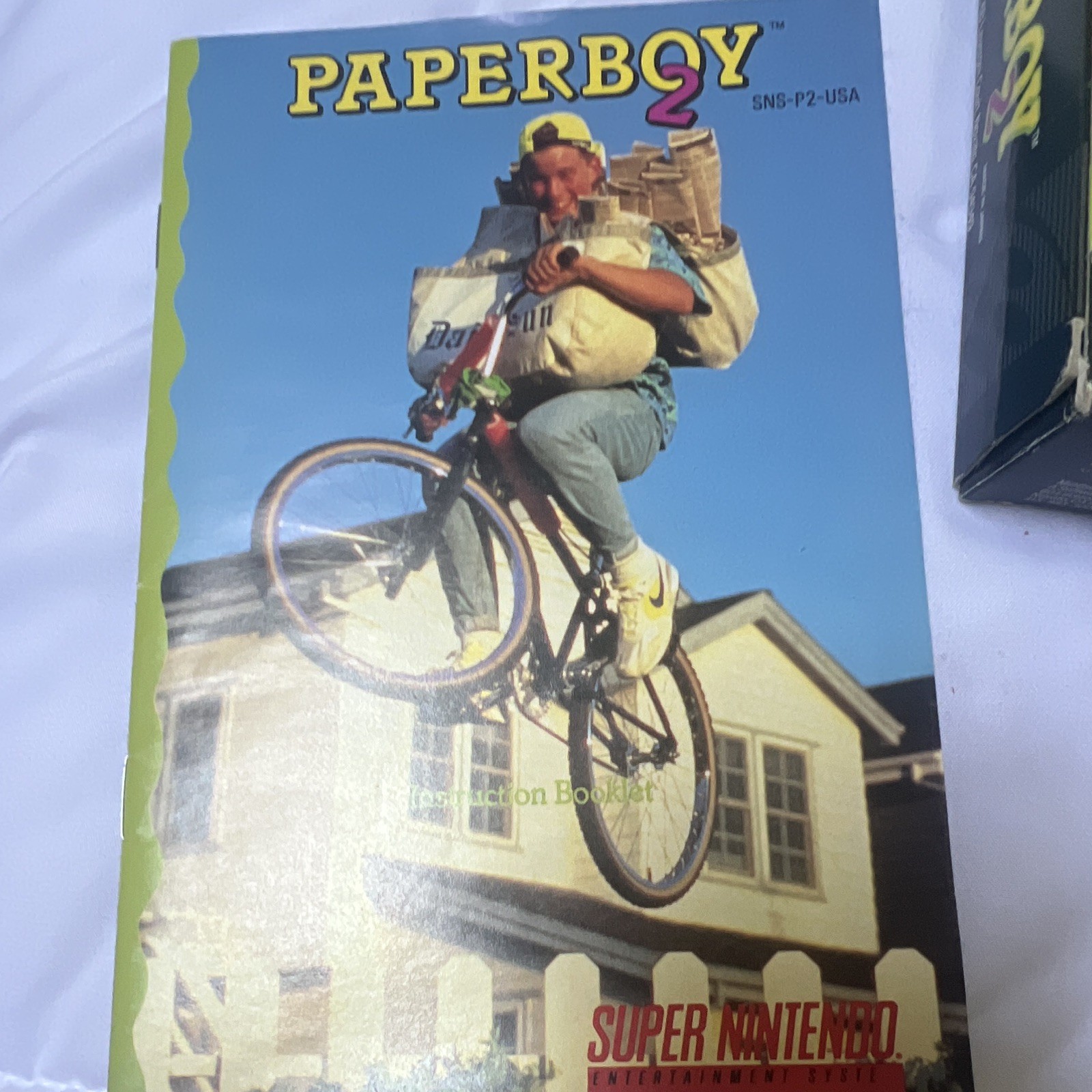 Paperboy 2 SNES Complete In Box CIB Super Nintendo Authentic Tested Manual Box