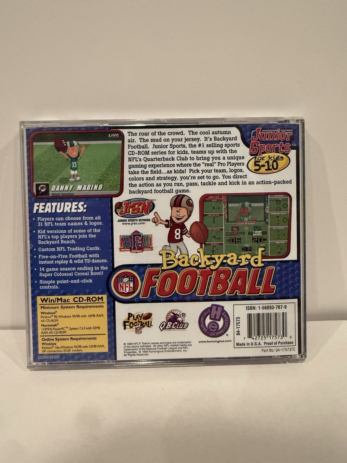 Backyard Football (Windows/Mac, 1999) – CIB Complete