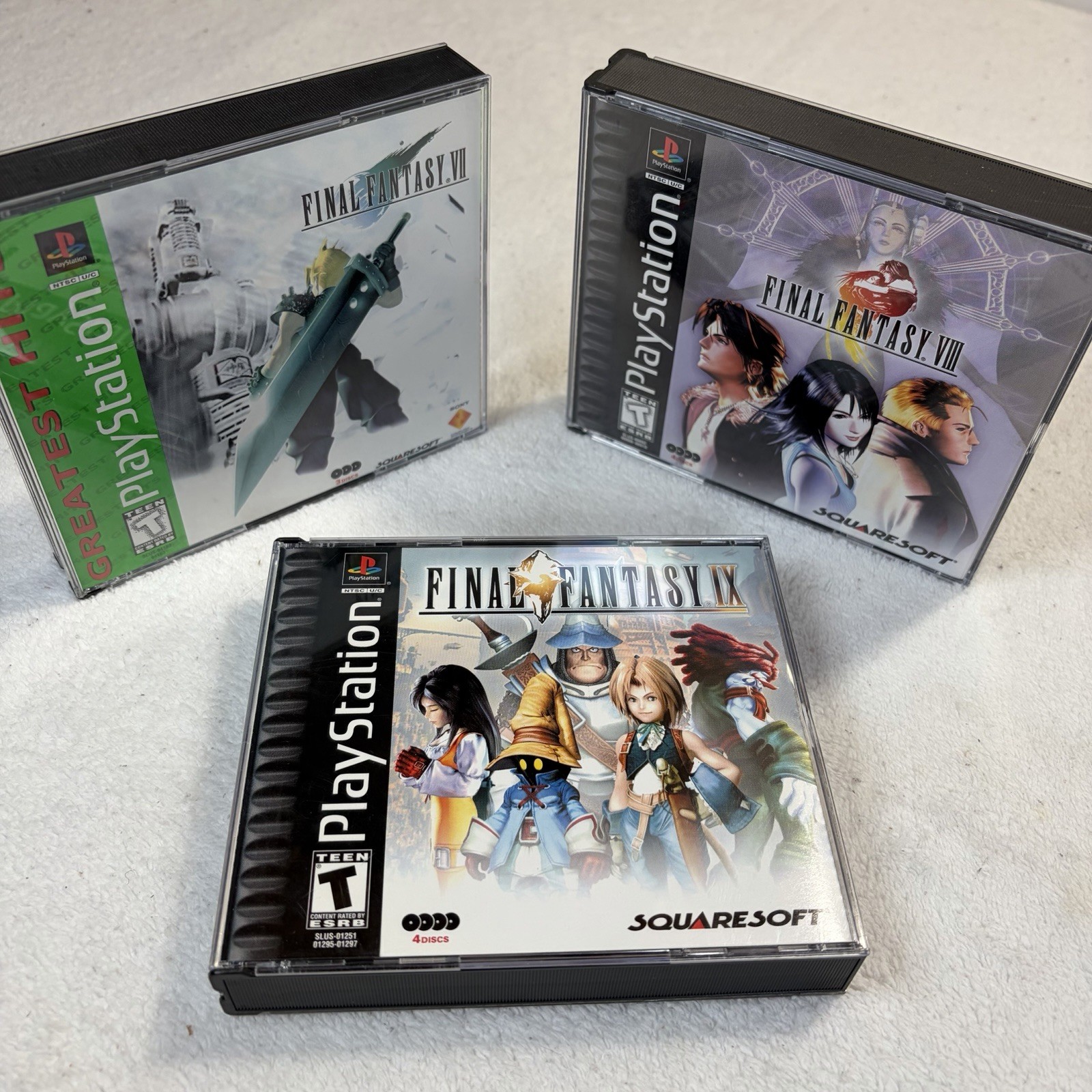 Final Fantasy VII VIII IX PlayStation 1 PS1 Games Lot SquareSoft RPG Collection