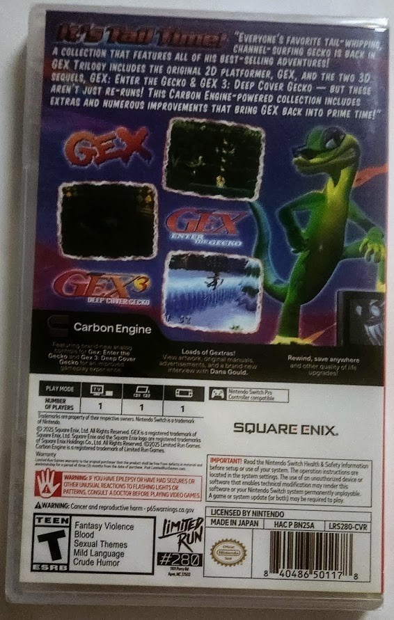 GEX Trilogy Switch Brand New Game (2025 Retro and Classics)
