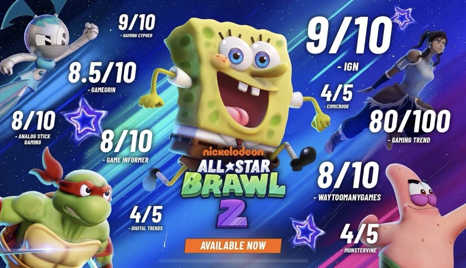 Nickelodeon All-Star Brawl 2 Nintendo Switch Game (Code in Box) | New Sealed
