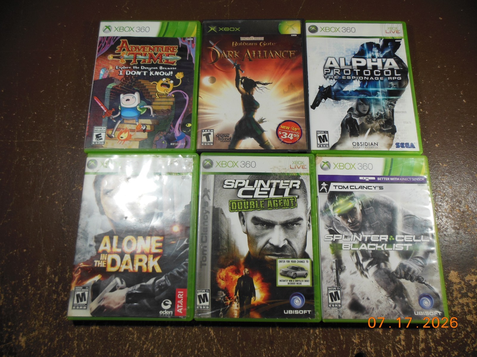xbox 360 game lot splinter cell +