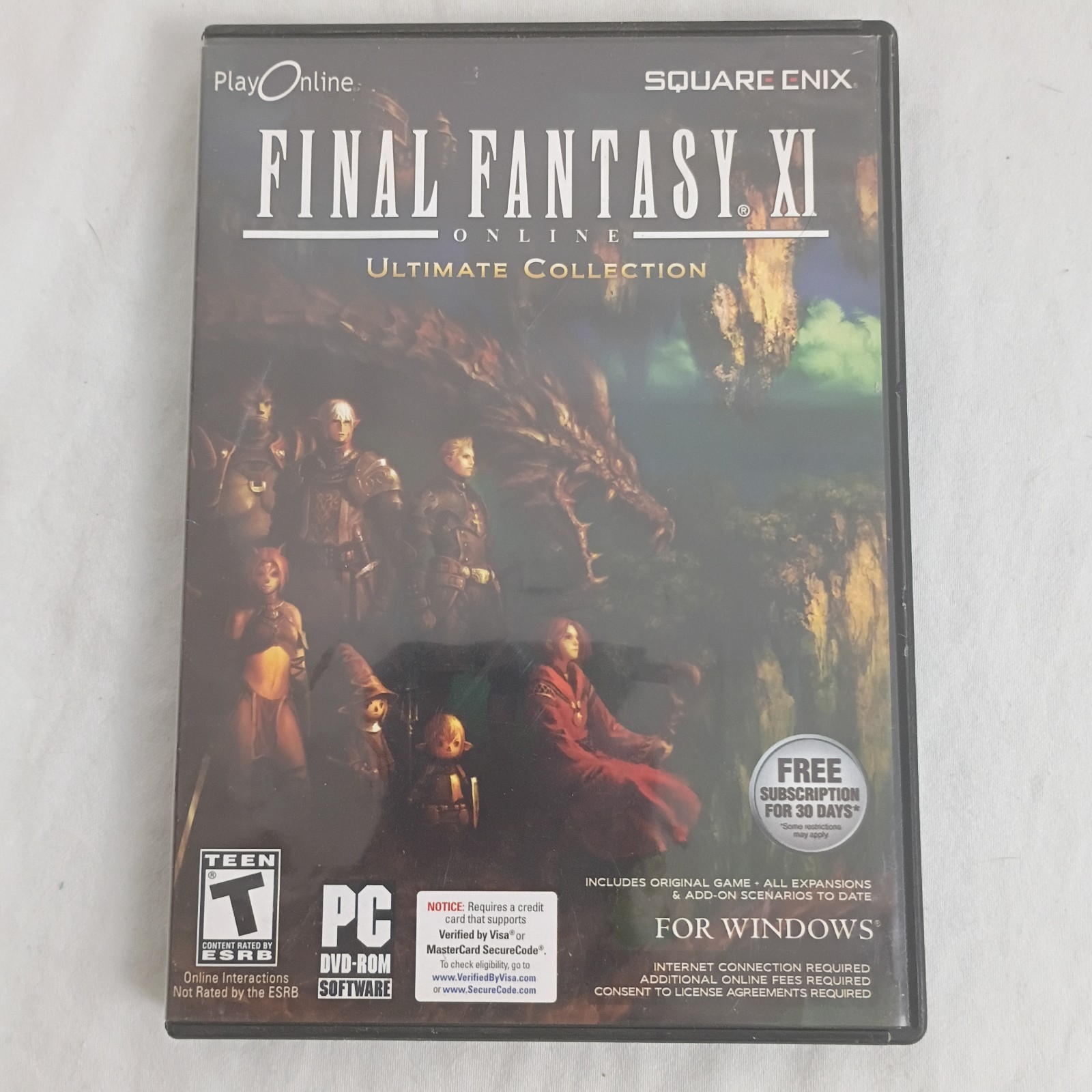 Final Fantasy XI 11-Ultimate Collection (PC 2009) Complete w Reg Card CIB