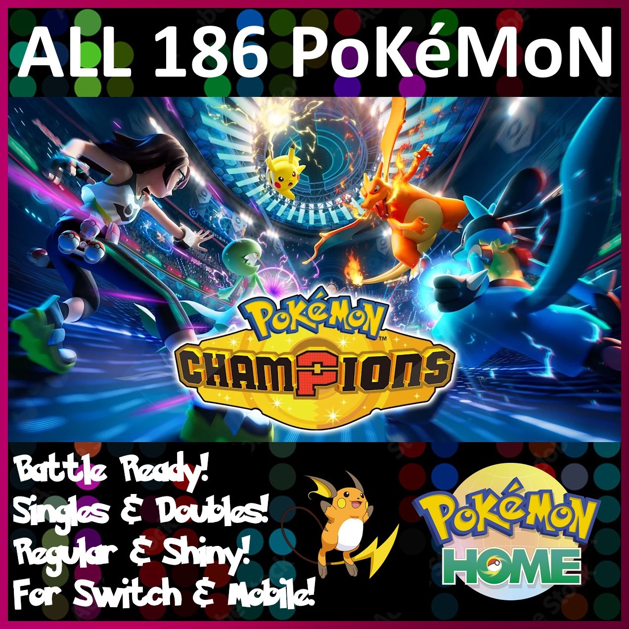 Pokemon Champions Home Singles Doubles VGC Regular Shiny