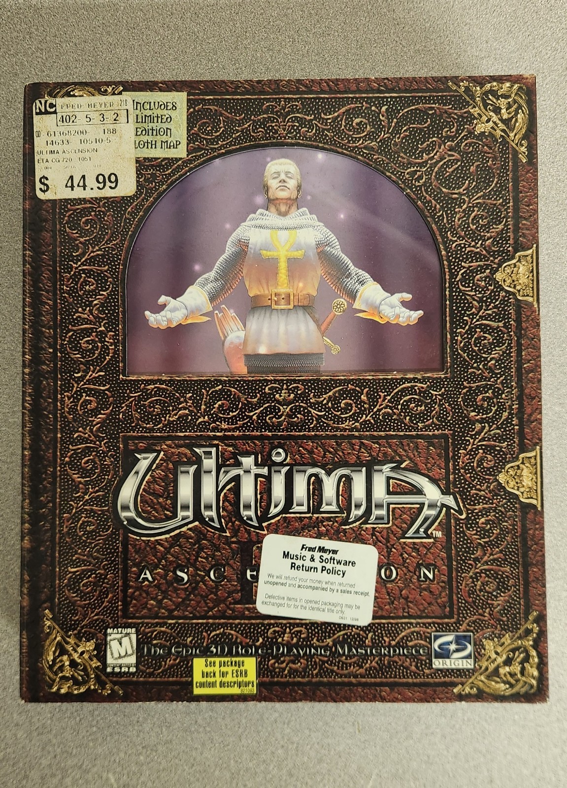 Ultima IX: Ascension PC 1999 Big Box Complete CD ROM Game With Map Cards Manuals