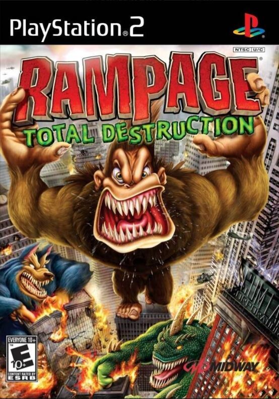Rampage: Total Destruction (Sony PlayStation 2, 2006) Registration Card VG CIB