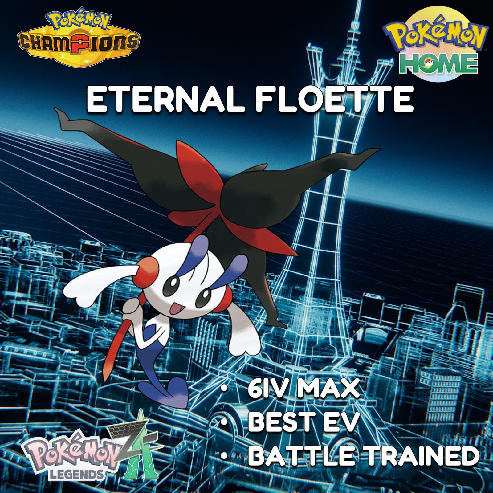 ✨6IV Eternal Flower Floette ✨ Pokemon Home, Champions, ZA 🚀Fast Online Delivery