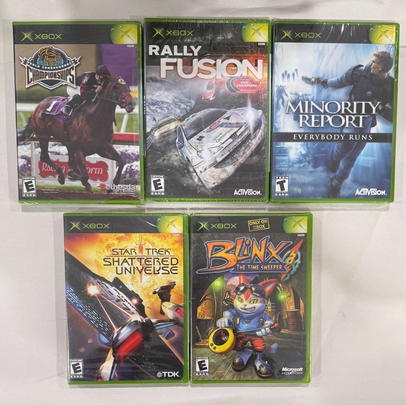 Xbox – 5 New Game Lot – Blinx: The Time Sweeper, Breeders Cup, Star Trek
