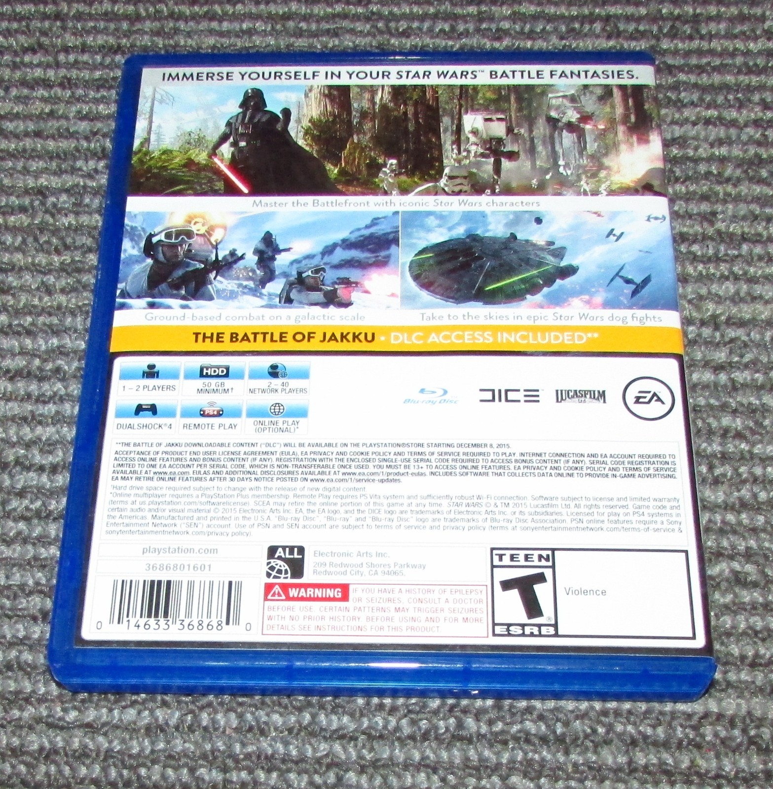 Star Wars Battlefront for Playstation 4 PS4 Fast Shipping