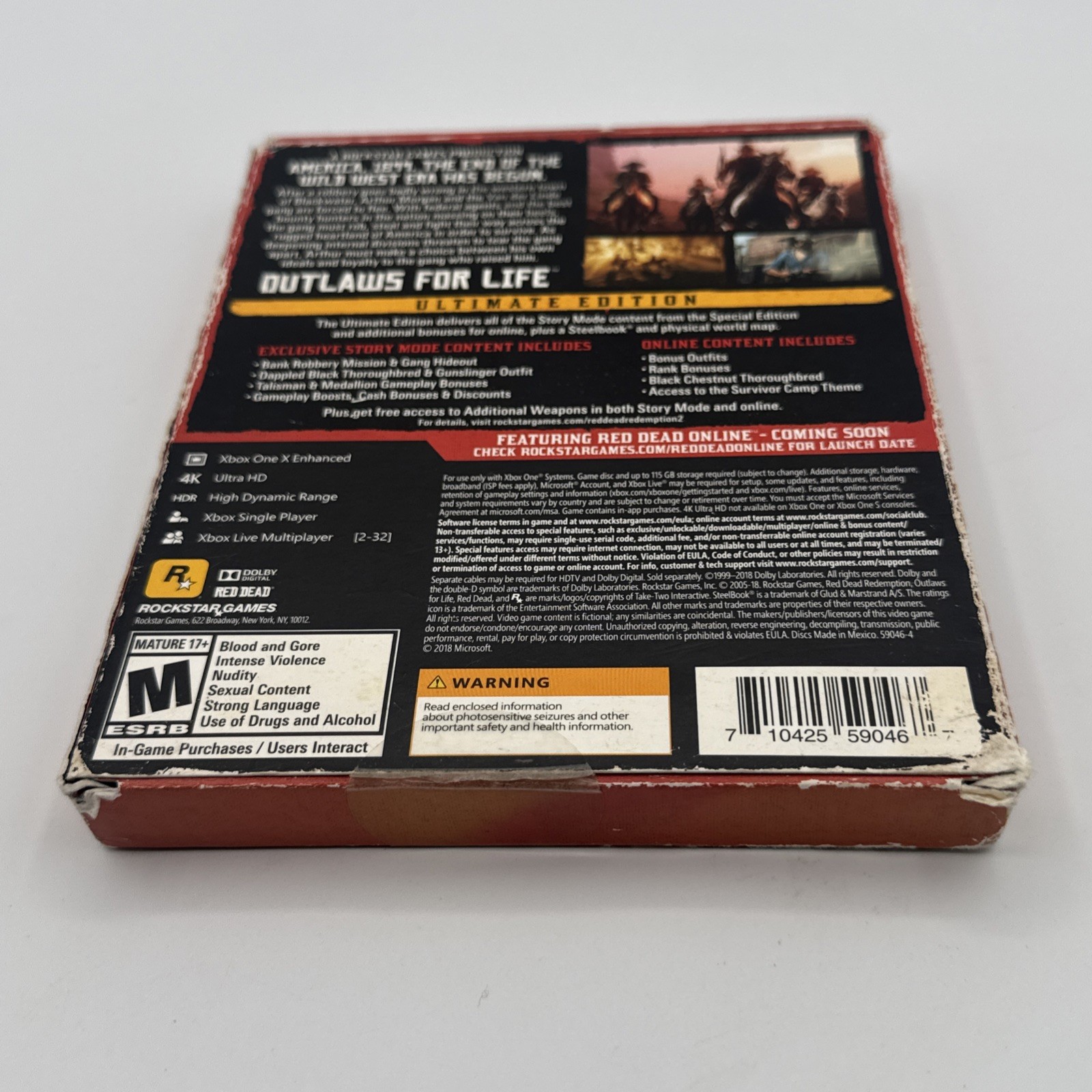 Red Dead Redemption 2 Ultimate Edition Xbox One CIB Steelbook + Maps