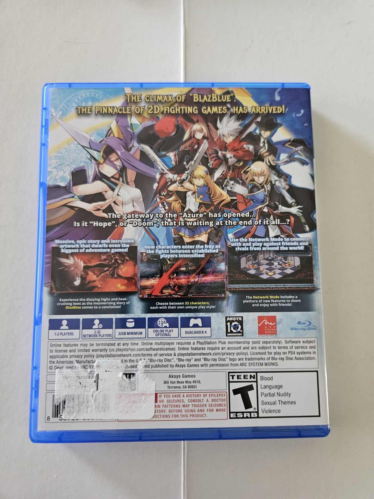 BlazBlue: Central Fiction (Sony PlayStation 4, 2016) PS4 (Arc System Works)