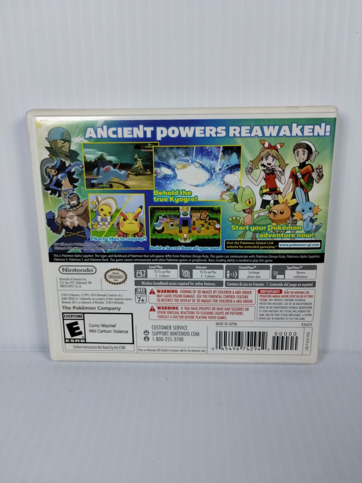 Pokemon: Alpha Sapphire (Nintendo 3DS) First Run – Tested – Free Shipping
