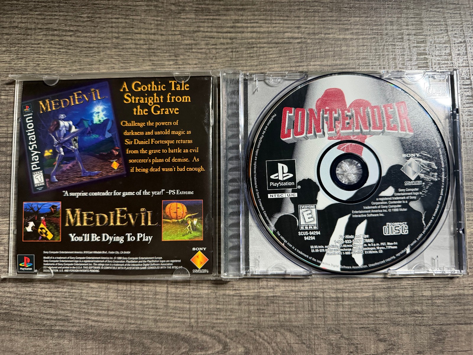 Contender – Sony Playstation 1 PS1 – Acceptable Condition