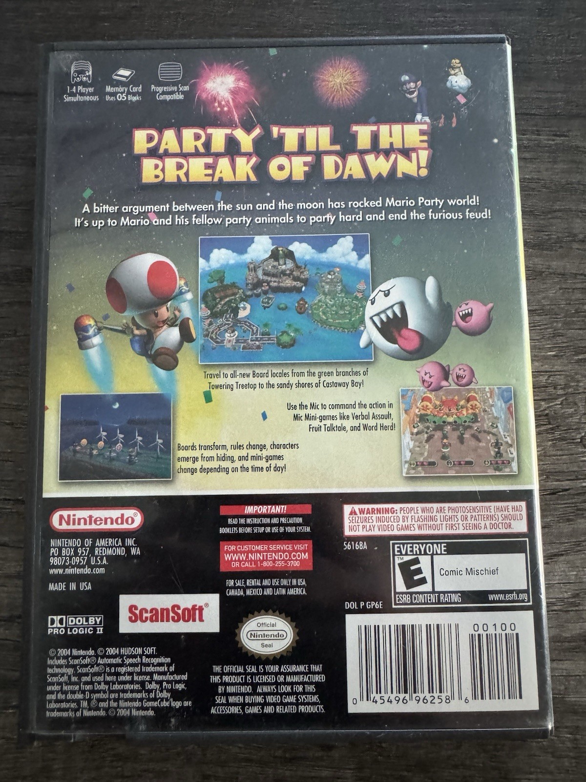 Mario Party 6 (Nintendo GameCube, 2004) Complete In Box CIB Manual Case Inserts