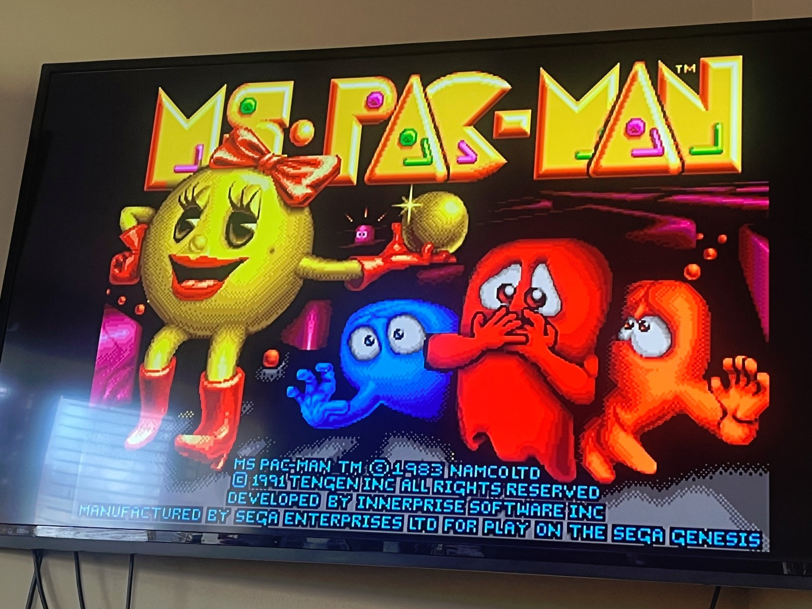 Ms. Pac-Man (Sega Genesis, 1991) — MS PAC MAN for GENESIS
