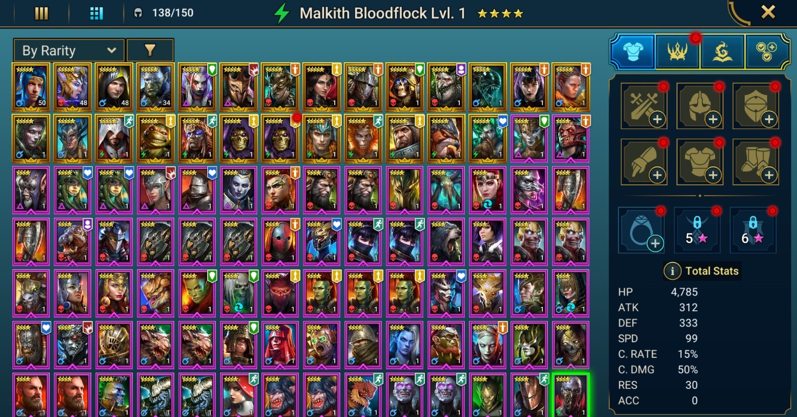 Raid Shadow Legends | Starter acc with Acrizia : 94k energy / 26 Legendary hero