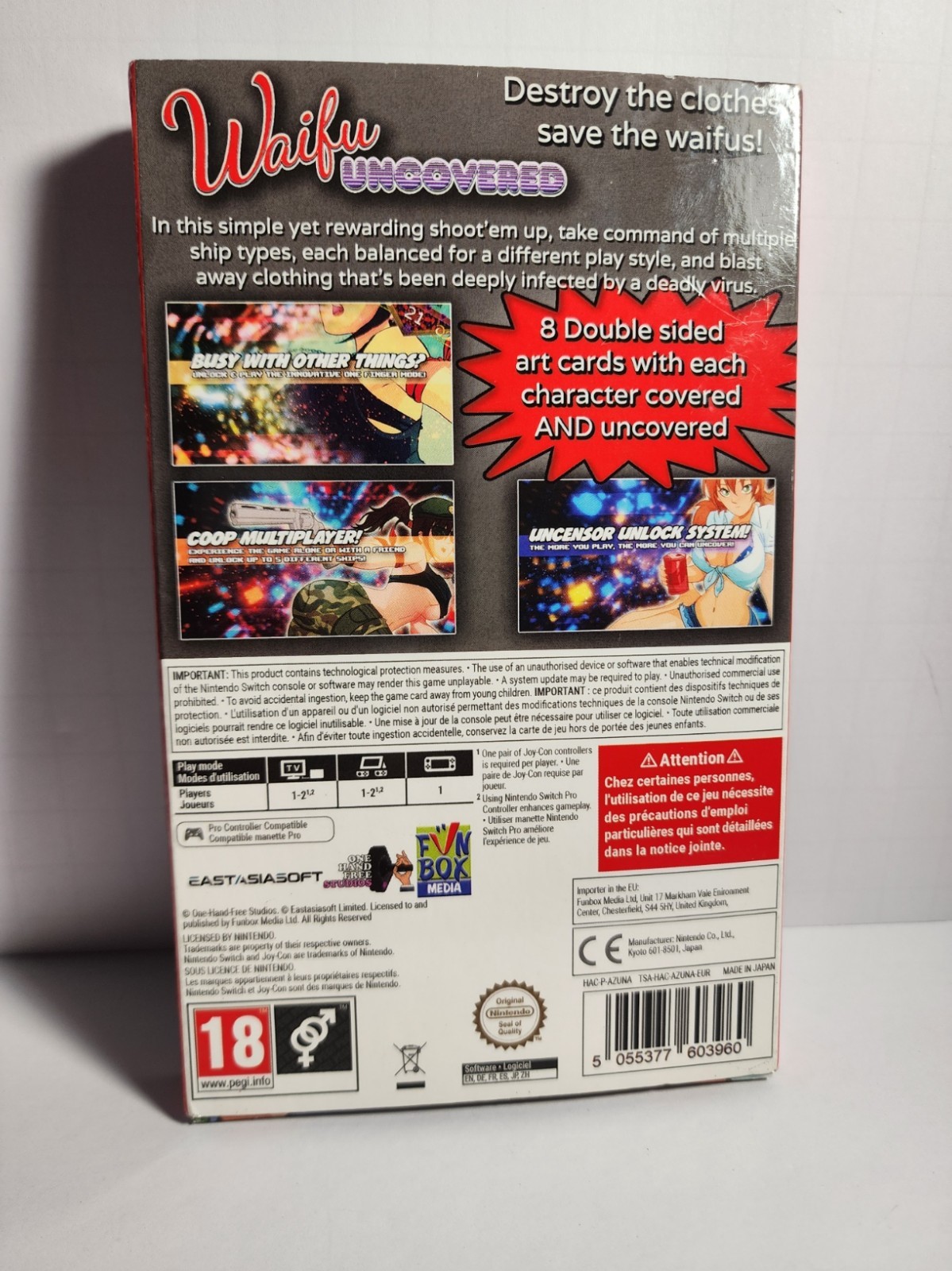 Waifu Uncovered Slip – PAL Nintendo Switch and Art Cards CIB