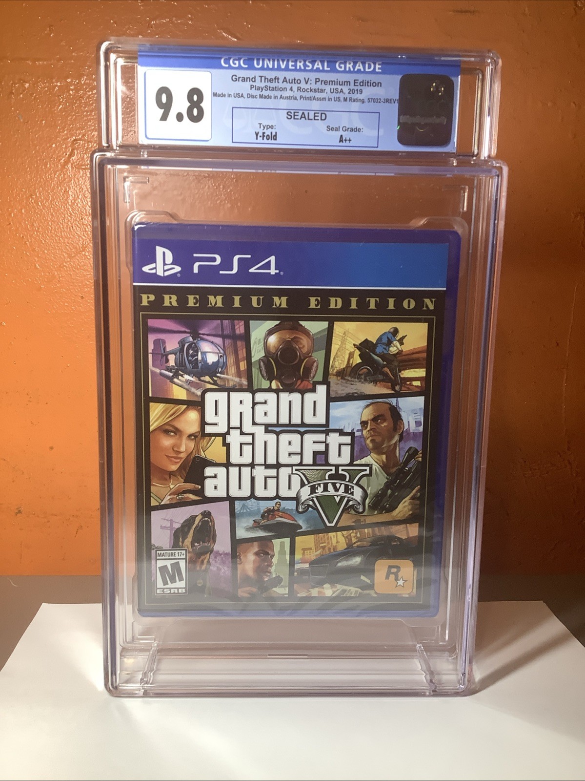 Grand Theft Auto V: Premium Edition PS4 SEALED NEW CGC GRADED 9.8 A++