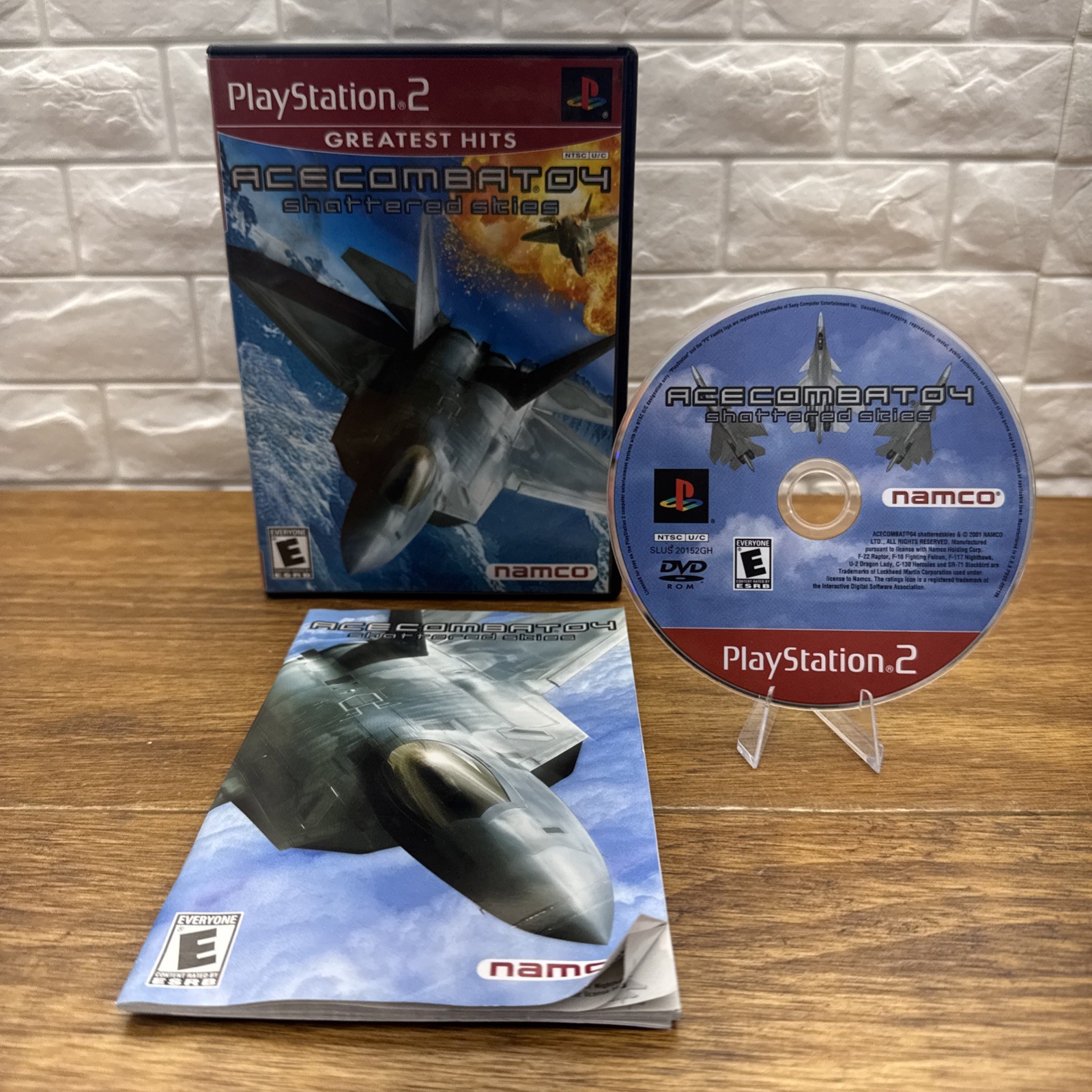 Ace Combat 4 Shattered Skies (Sony PlayStation 2, 2001) CIB w/Reg Card Tested