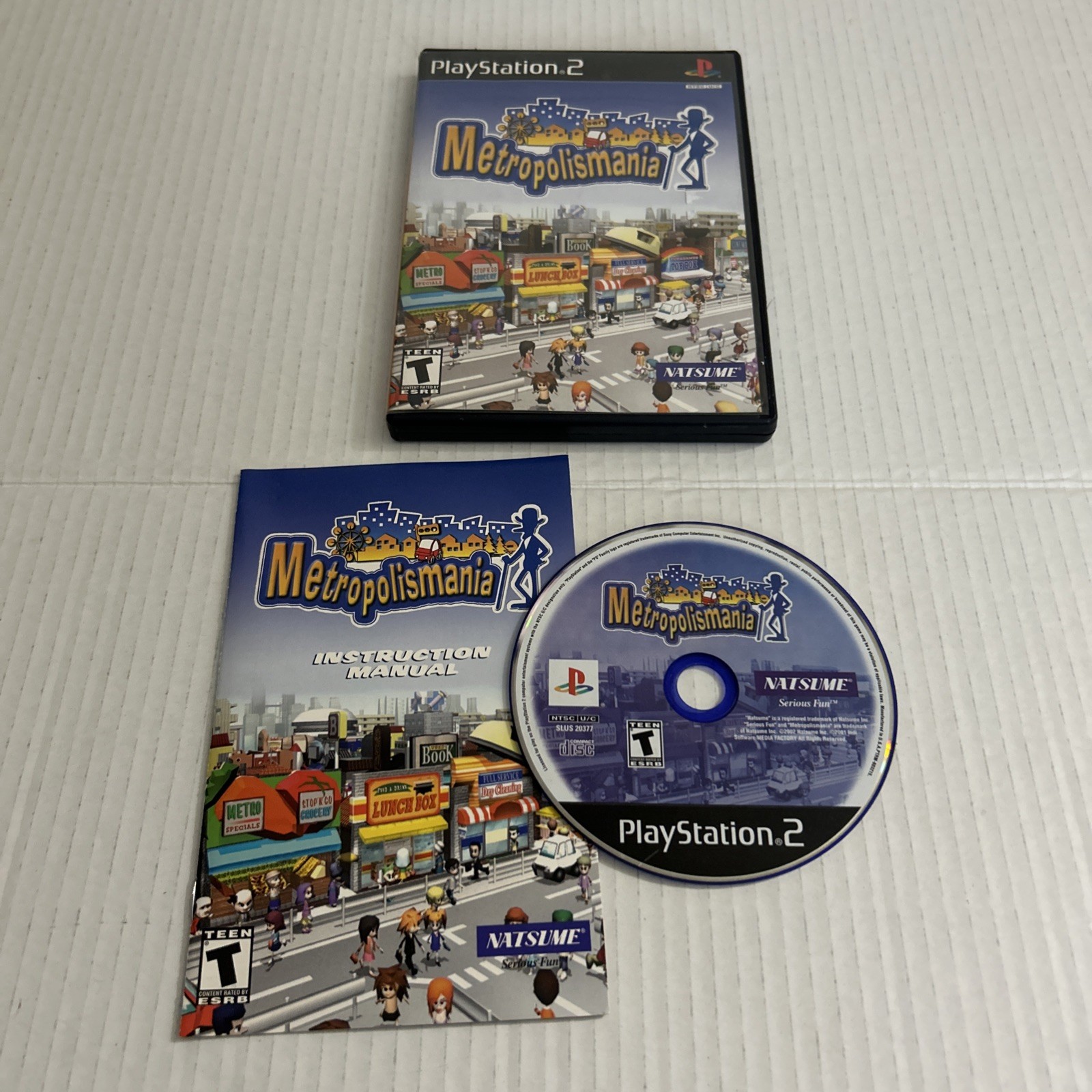 Metropolismania (Playstation 2 PS2) Natsume Complete w/ Manual Tested HTF