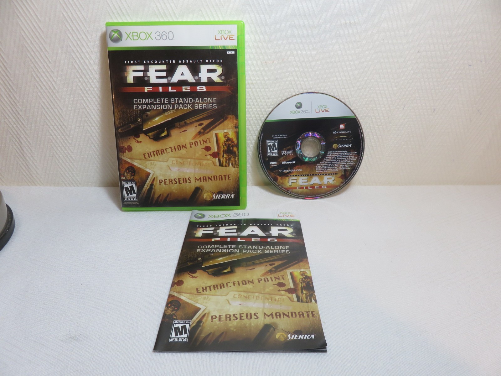 Fear Files expansion Pack series Xbox 360 game and booklet video game