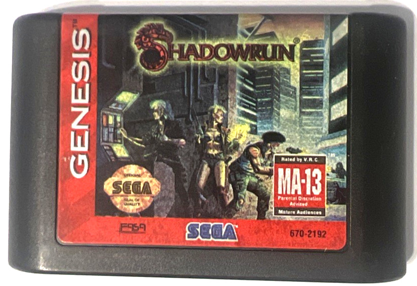 Shadowrun Sega Genesis Authentic Cartridge Tested Working
